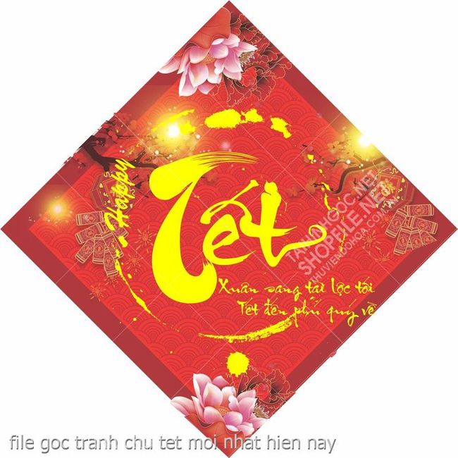 file goc tranh chu tet moi nhat hien nay